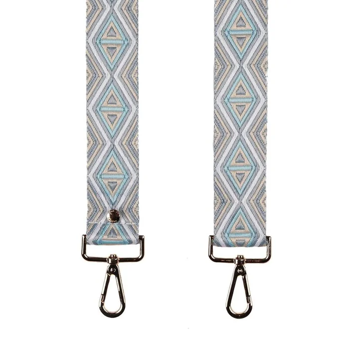 Pom Pom Strap Powder Blue Mosaic