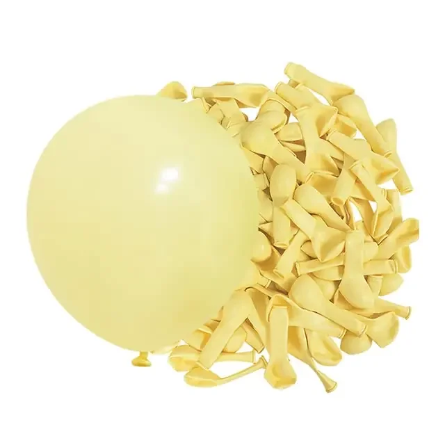Pop The Party 250pcs 9″ Party Decoration Pastel color Balloons Macaron Candy Colored Latex Balloons for Birthday Wedding Engagement Anniversary Christmas Festival-Macaron (250 Pcs, Yellow)