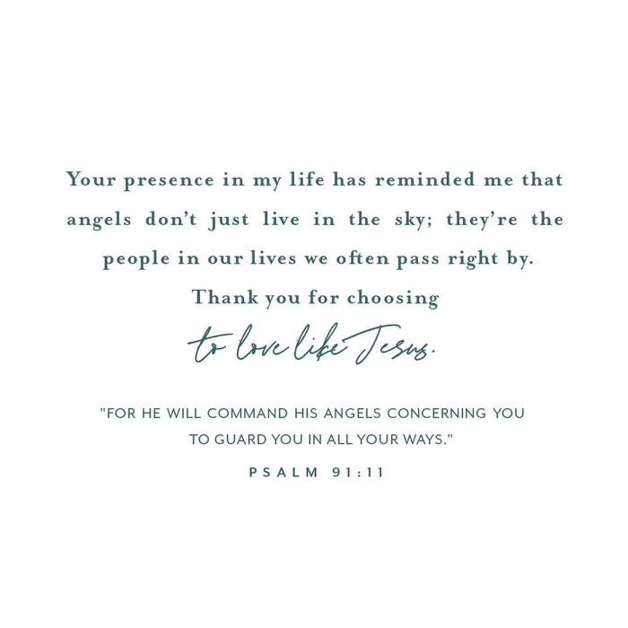 Psalm 91:11 Angel On Earth Enclosure Card