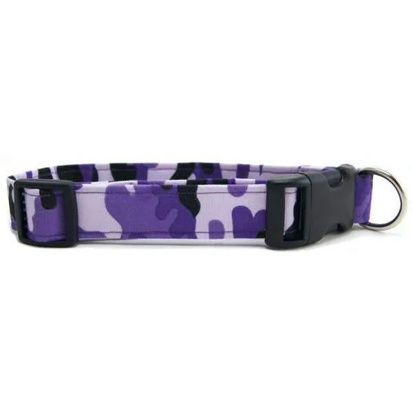 PURPLE CAMO DOG COLLAR