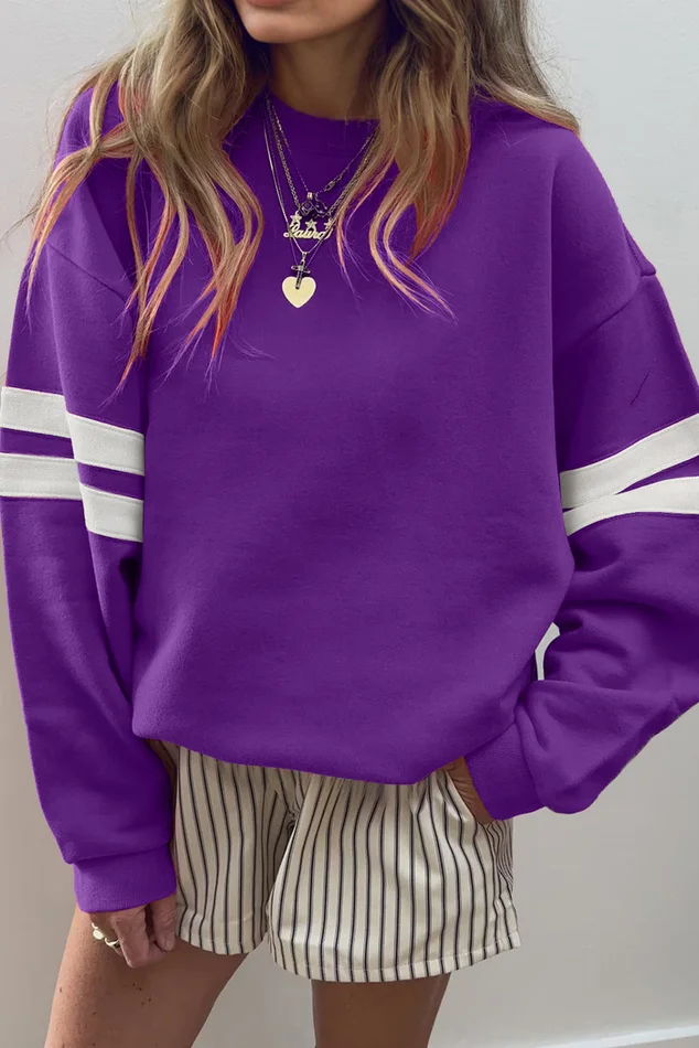 Purple Varsity Sweatshirt