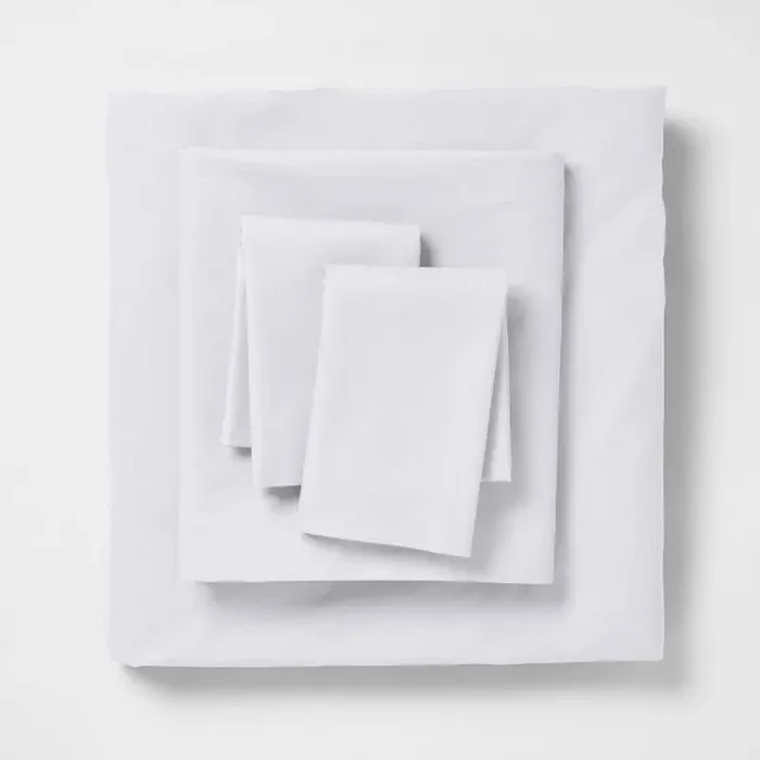 Queen Easy Care Solid Sheet Set White – Room Essentials™