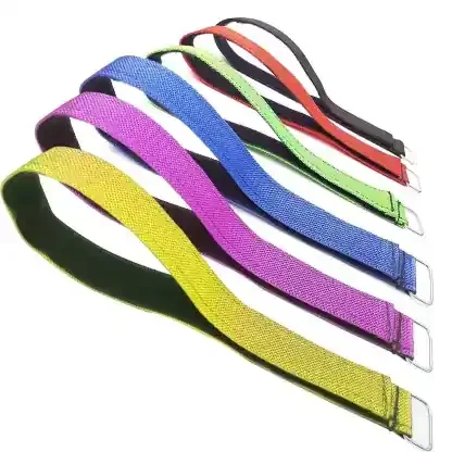Quick release Hook and loop Fastener Tourniquet Band (Multicolour) (Pack of 6)