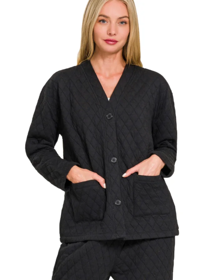 Quilted Jacket in Black