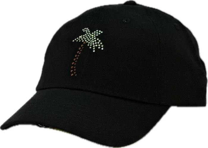 Rachel Baseball Hat with Swarovski Cyrstal Palm Tree