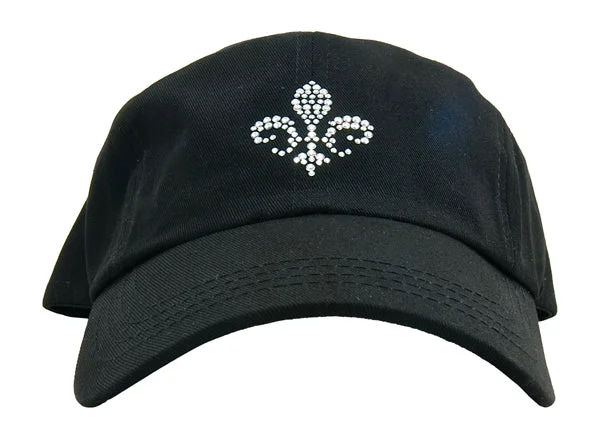 Rachel Cap with Crystal Fleur De Lis