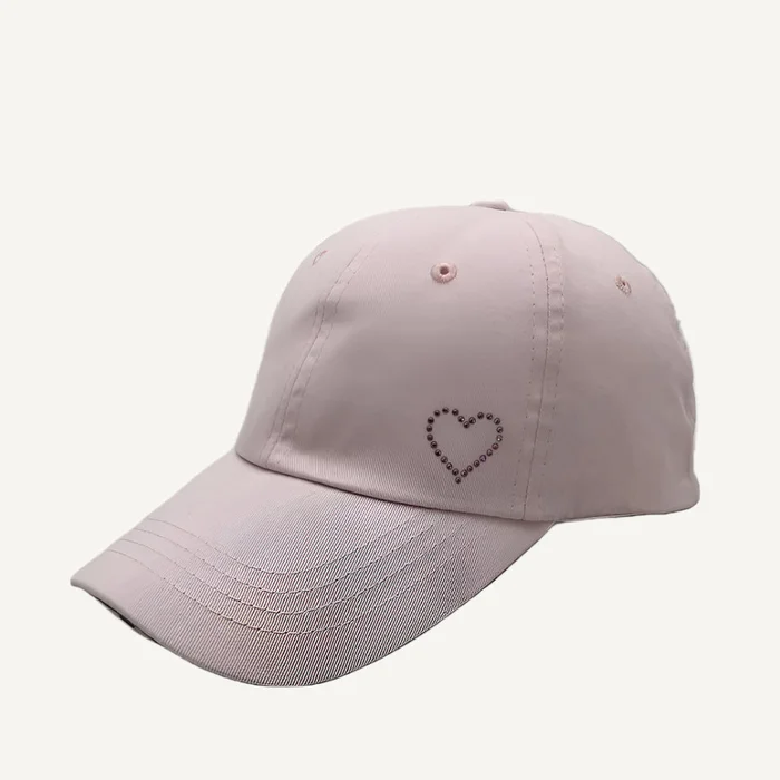 Rachel Cap with Small Crystal Heart