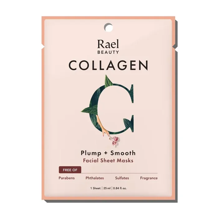 Rael Beauty Plumping Collagen Facial Sheet Mask, 1 Ct