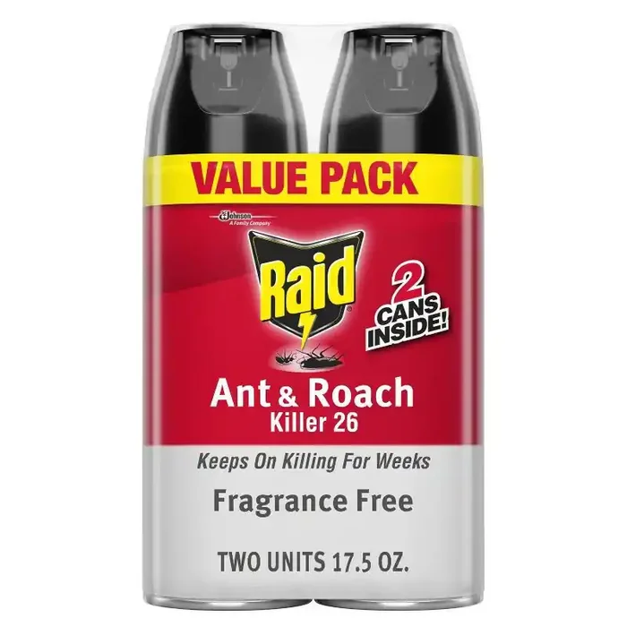 Raid Ant and Roach Killer Fragrance Free – 17.5oz/2ct