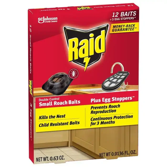 Raid Double Control Indoor Small Roach Killer with Egg Stoppers – 12+3ct