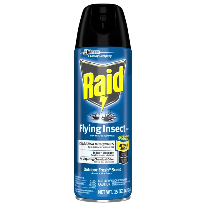 Raid Flying Insect Killer 7, Insecticide Spray for Wasps, Mosquitos, and More, 15 oz