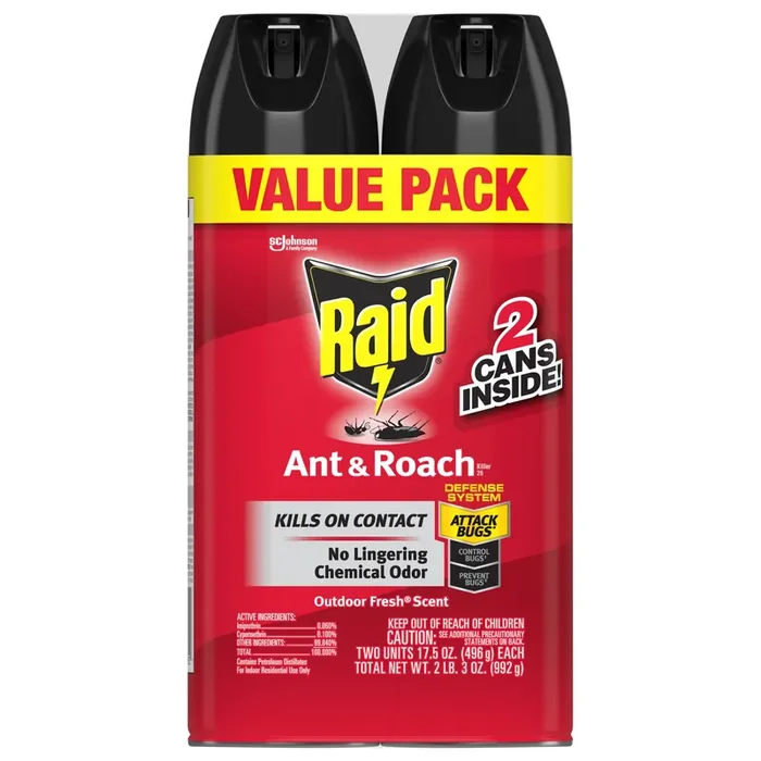 Raid Outdoor Fresh Ant/Roach Killer 2Pk