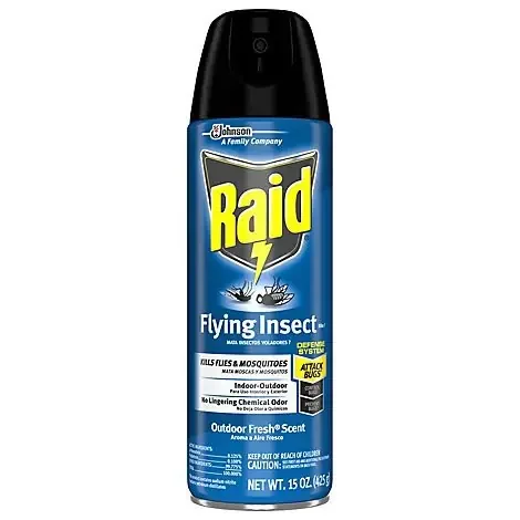 Raid Outdoor Fresh Scent Flying Insect Killer Insecticide Aerosol Spray – 15 Oz