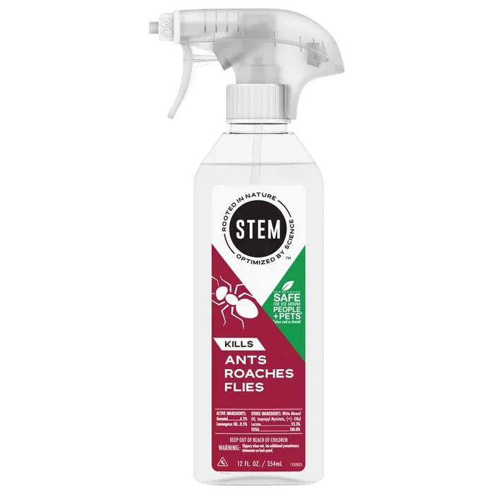 Raid STEM Kills Ants, Roaches & Flies, Plant-based Active Ingredient Insecticide, 12 fl oz