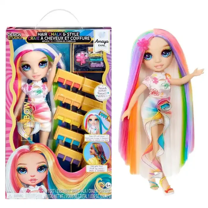 Rainbow High 11″ Hair Chalk and Style Amaya Rainbow Doll