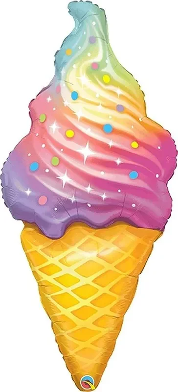 Rainbow Ice cream Foil Balloon