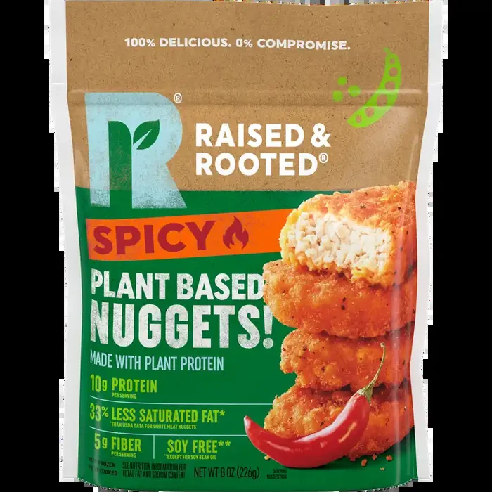Raised & Rooted™ Plant Based Spicy Nuggets, 8 oz (Frozen)
