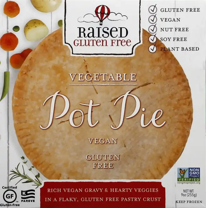 Raised Gluten Free Vegan Vegetable Pot Pie 9 oz