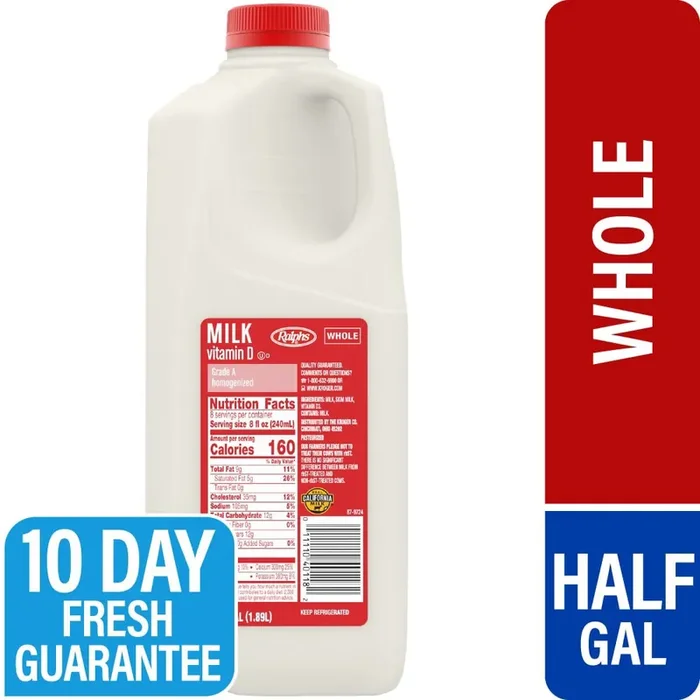 Ralph‘s Vitamin D Whole Milk – 1/2 gal