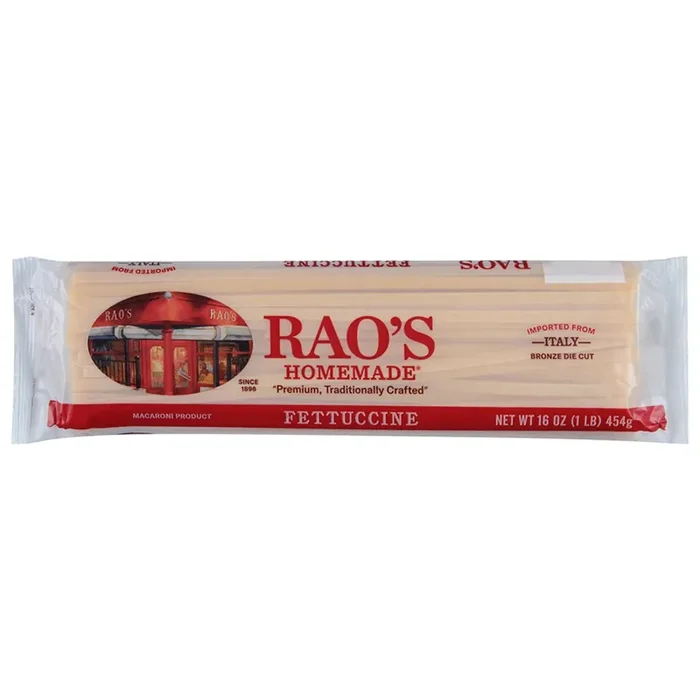 Rao‘s Homemade Fettuccine Pasta, 16oz, Traditionally Crafted, Premium Quality, From Durum Semolina Flour, Traditional Bronze Die Cut, Imported from Italy