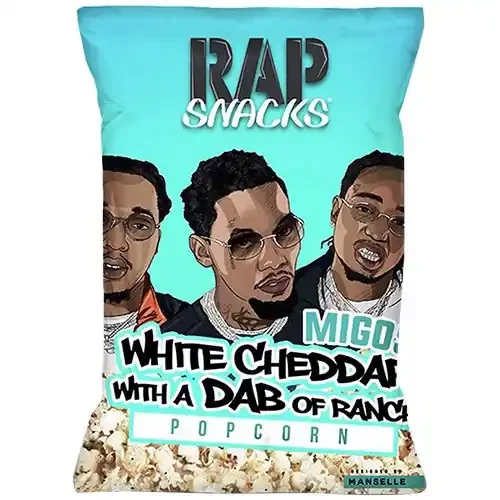Rap Migos White Cheddar Ranch Popcorn Snack Chips