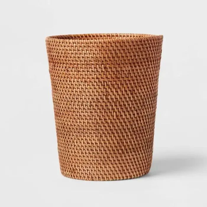 Rattan Wastebasket Light Brown – Threshold™