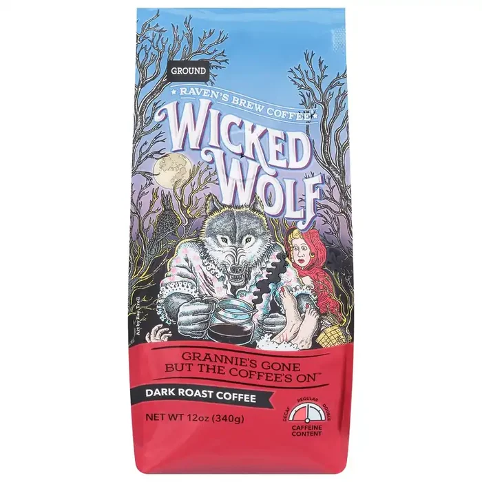 Raven‘s Brew Coffee Wicked Wolf Dark Roast Coffee Ground – 12 oz