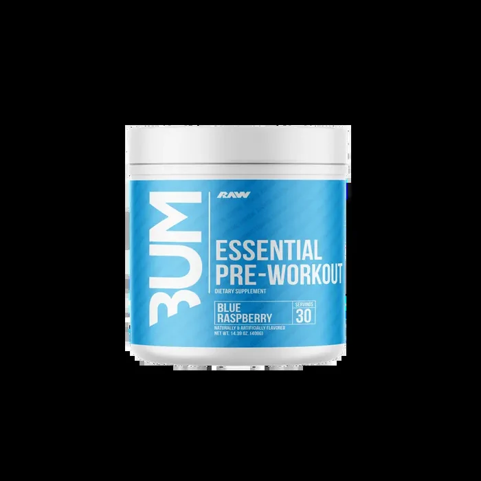 Raw Bum Essential Blue Raspberry Pre-Workout 14.81 oz