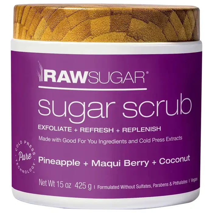 Raw Sugar Sugar Scrub – Pineapple + Maqui Berry + Coconut