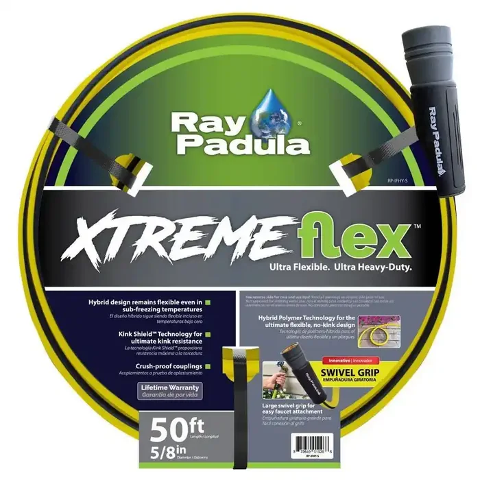 Ray Padula XtremeFlex Ultra Flexible 50ft Heavy Duty Hybrid Garden Hose Leak-Resistant, Comfi-Grip