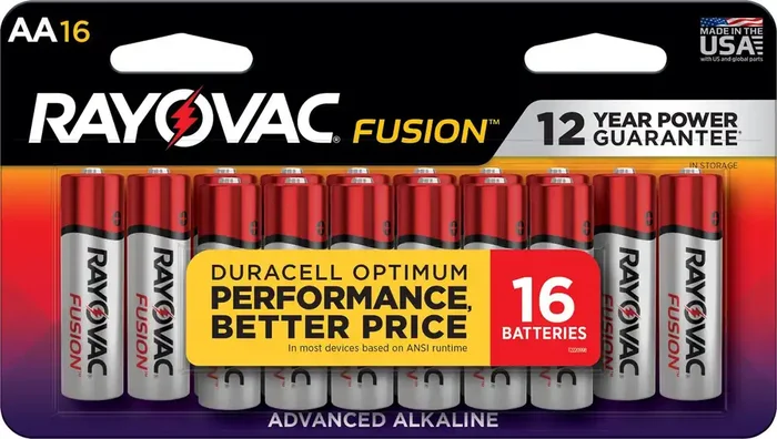 Rayovac Fusion 16 Pack AA Alkaline Batteries 16 ea Blister Pack