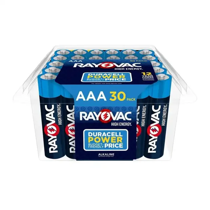 Rayovac High Energy AAA Batteries 30pk – Alkaline Battery Single-Use, 1.5V Output
