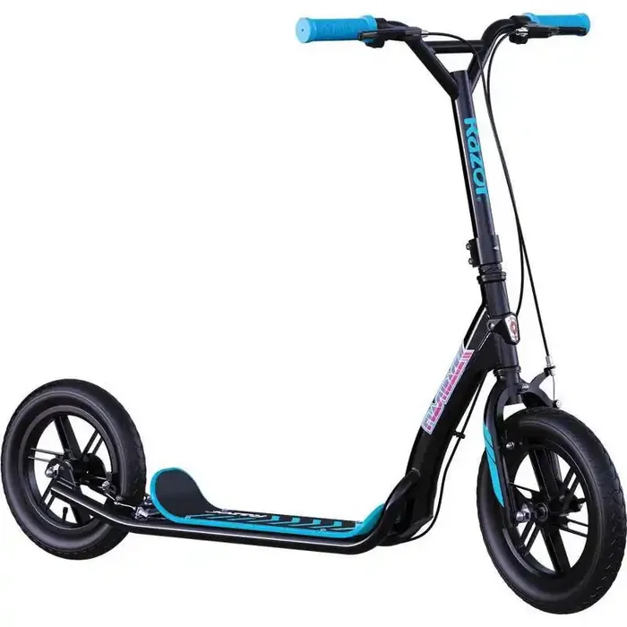 Razor Flashback Kick Scooter – Black Steel Frame, Hand Brake, 220 lb Capacity