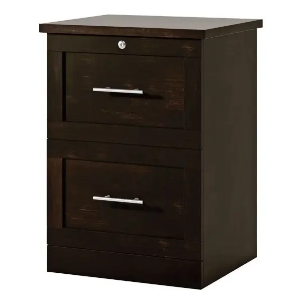 Realspace 17″”D Vertical 2-Drawer File Cabinet, Peppered Black