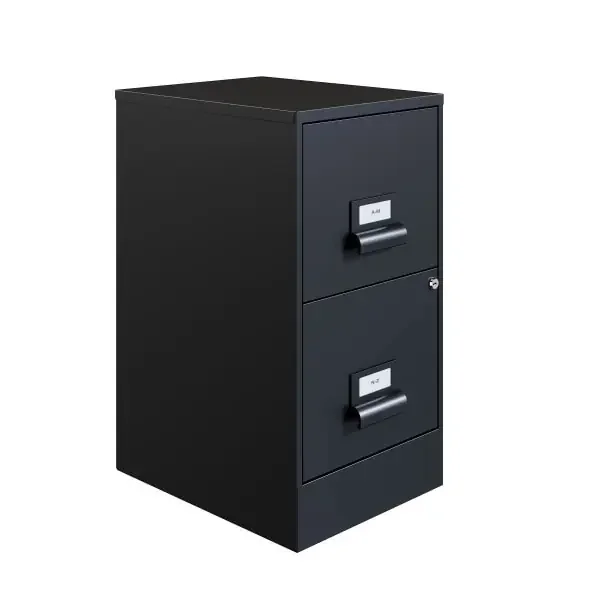 Realspace 18 in 2-Drawer Metal Vertical File Cabinet – Black