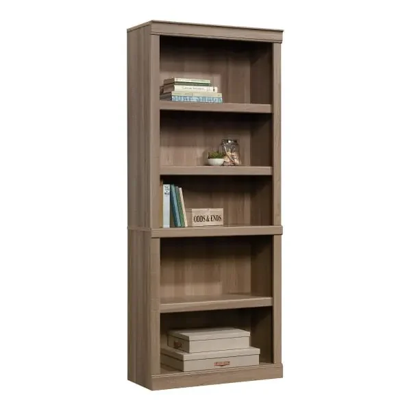 Realspace 72″H 5-Shelf Bookcase, Spring Oak