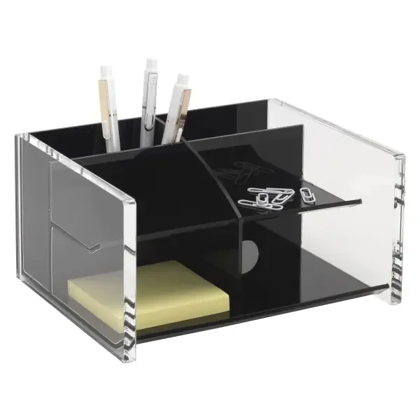 Realspace Black Acrylic Desk Organizer
