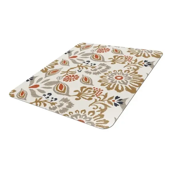 Realspace Decorative Vinyl Chair Mat For Low Carpet, 36″” X 48″”, Boho Floral