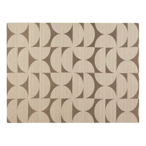 Realspace Designer Chair Mat, 36″ X 48″, Beige & Brown Semi-Circles