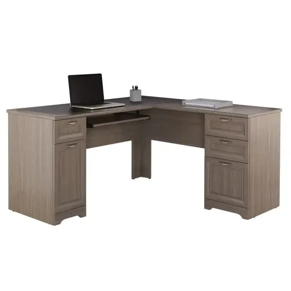 Realspace Magellan 59″”W L-Shape Corner Desk, Gray