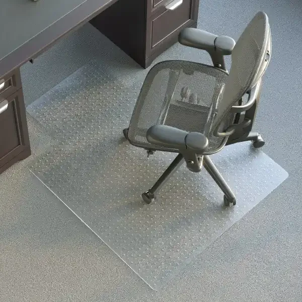 Realspace™ Economy Commercial Pile Chair Mat with Lip, 36″” x 48″”, Clear