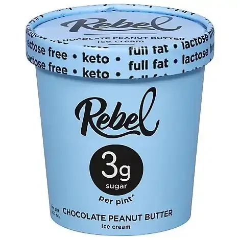 Rebel Ice Cream Chocolate Peanut Butter – 1 Pt