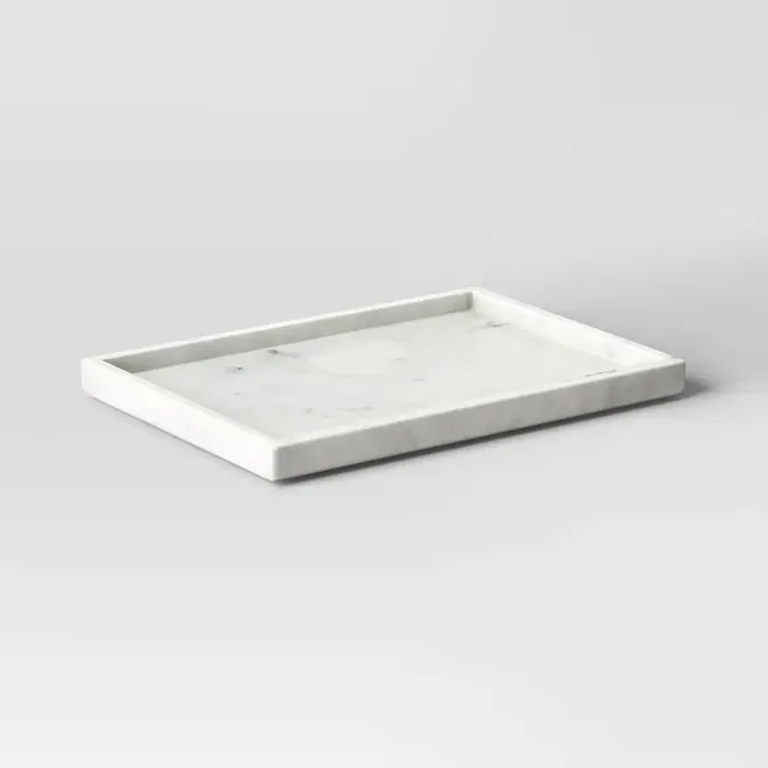 Rectangle Marble Tray White – Threshold™