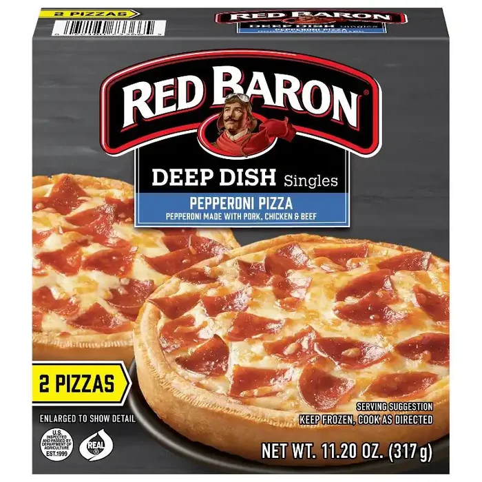 Red Baron Pepperoni Deep Dish Personal Frozen Pizza – 11.2oz