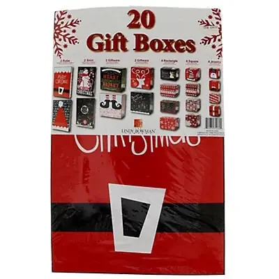Red Point Value Pack Assorted Christmas Print Gift Boxes