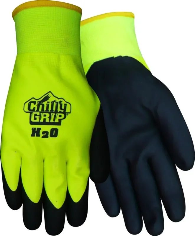 Red Steer Glove Company Chilly Grip Water Resistant General Utility Gloves – High Visibility