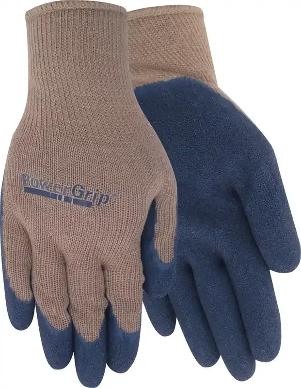 Red Steer Glove Company Powergrip Rubber Palm Gloves – Navy Blue/Brown