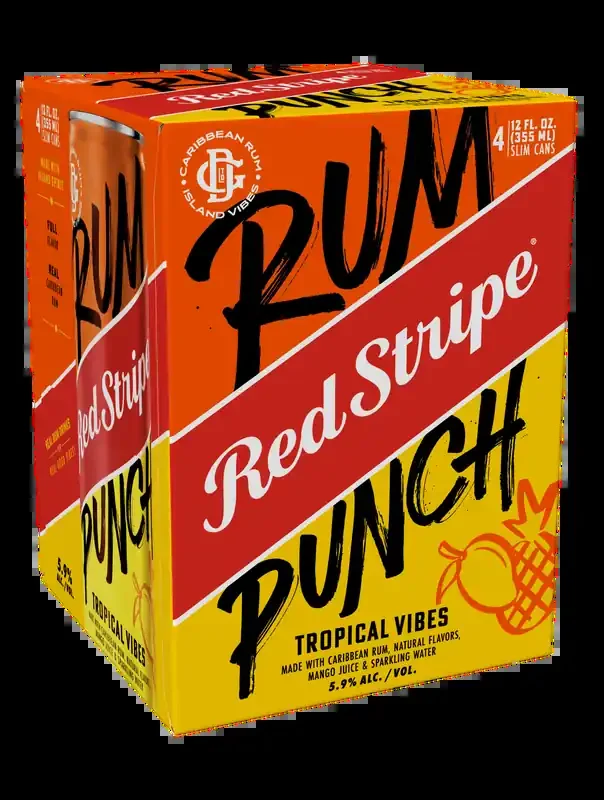 Red Stripe Rum Punch, 4 Pack, 12oz Slim Cans