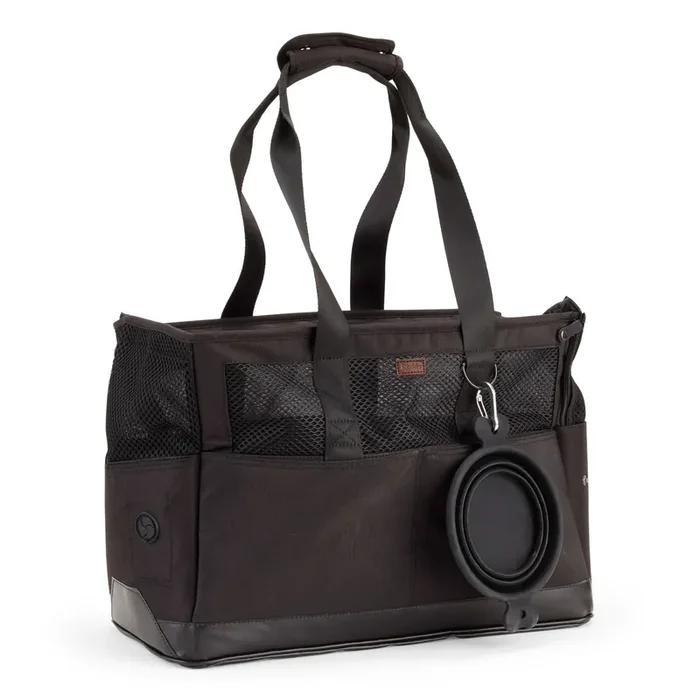 Reddy Black Canvas Dog Carrier Tote Made With Recycled Materials, Small