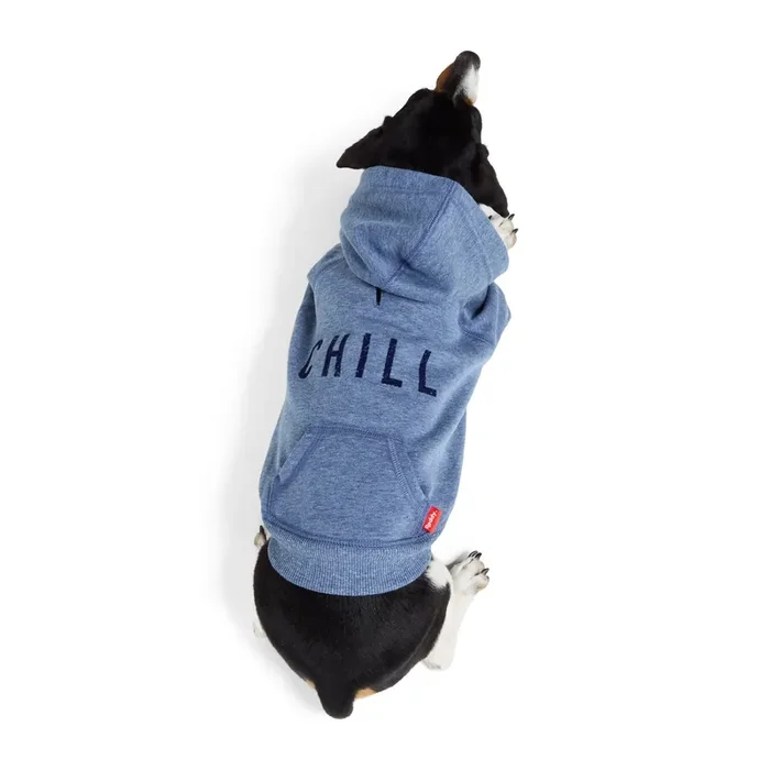 Reddy Chillin‘ Dog Hoodie, X-Small, Blue